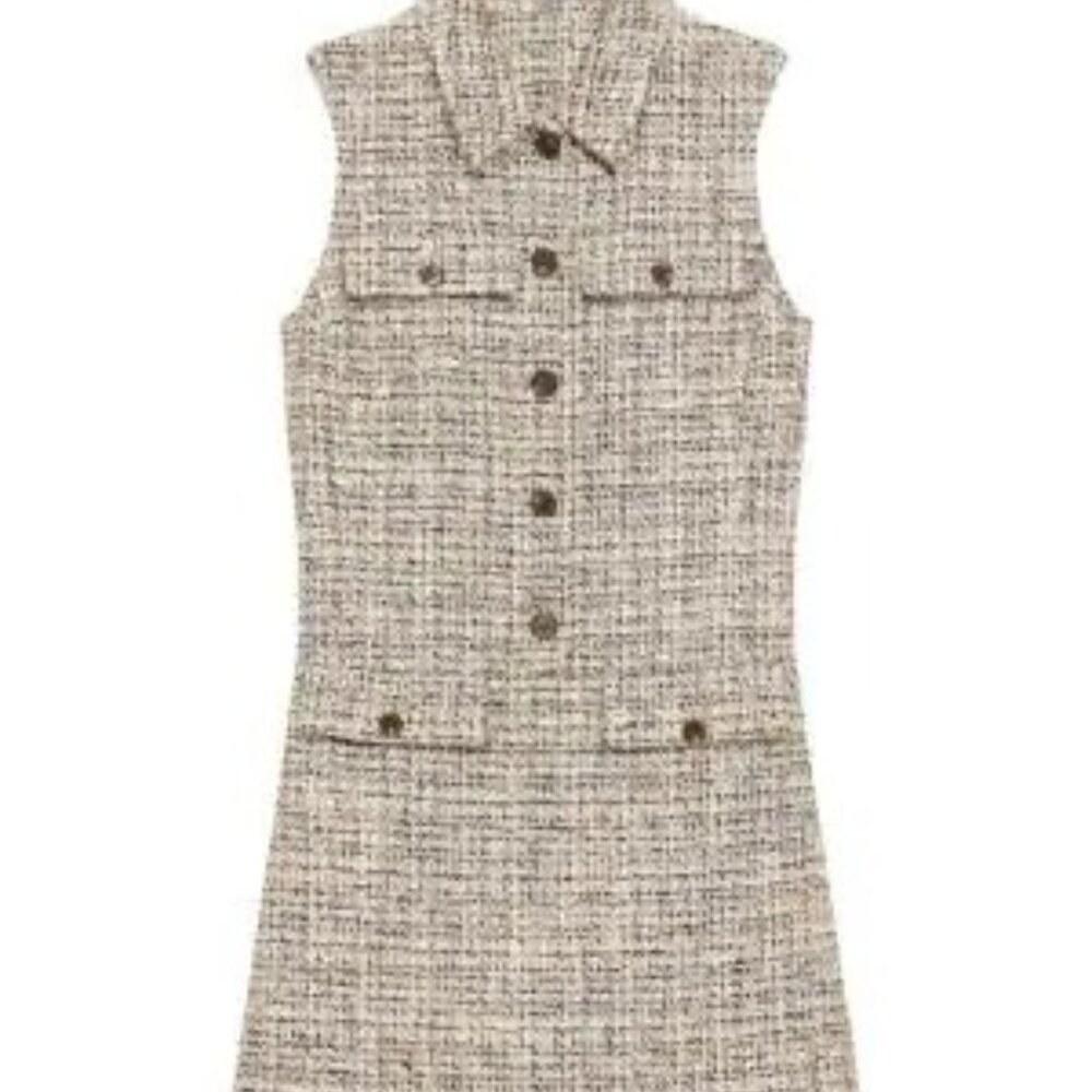 Theory Tweed Sleeveless Military Minidress | NWT | Size 4 - Picture 2 of 8